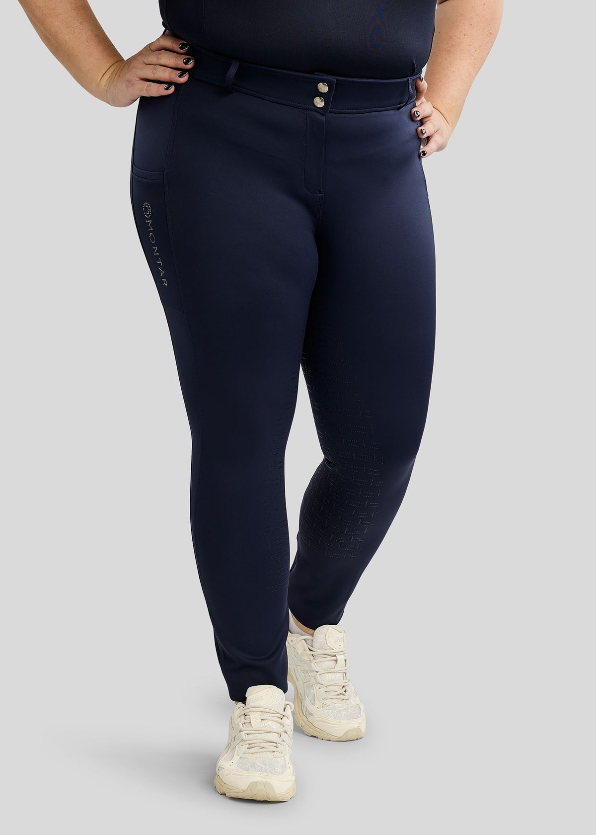 CURVE MoFlair pantalon Full Grip y Cristales Gun Metal - Navy