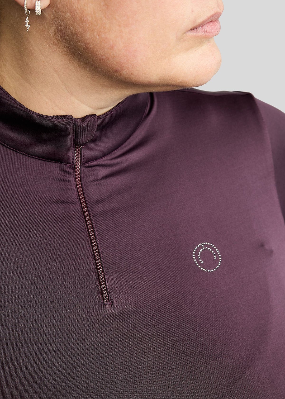 CURVE MoFair Polo manga larga con detalles Gun Metal - Fig