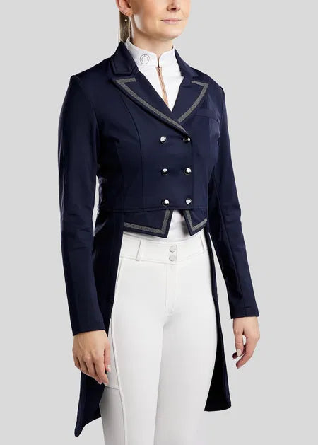 MoGloria Frac concurso con Gun Metal Caviar Tape - Navy