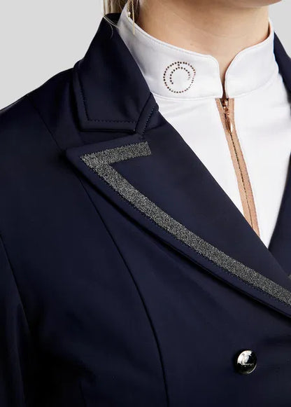 MoGloria Frac concurso con Gun Metal Caviar Tape - Navy