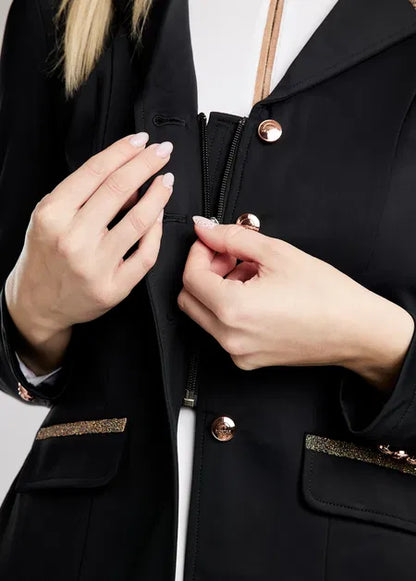 MoGlenda Americana concurso con detalles Rosegold Caviar Tape - Negro
