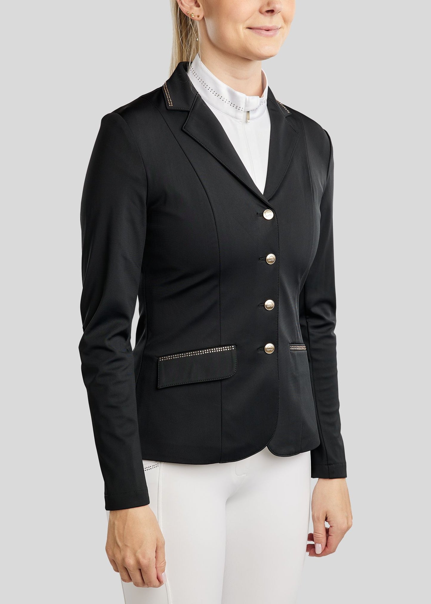 MoEverlisa americana concurso con Champagne Crystals - Negro