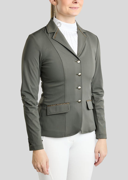 MoEve Softshell Americana de Concurso detalles Golden Quartz - Forest Green