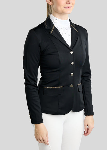 MoEve Softshell Americana de Concurso detalles Golden Quartz - Negro