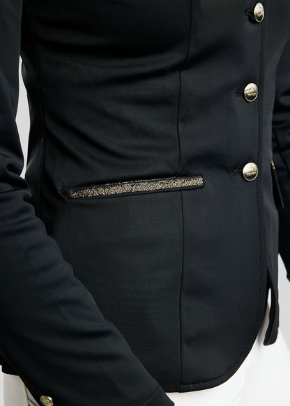 MoEve Softshell Americana de Concurso detalles Golden Quartz - Negro