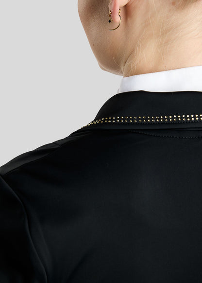 MoEve Softshell Americana de Concurso detalles Golden Quartz - Negro