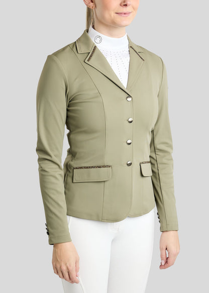 MoEve Softshell Americana de Concurso detalles Golden Quartz - Dusty Green
