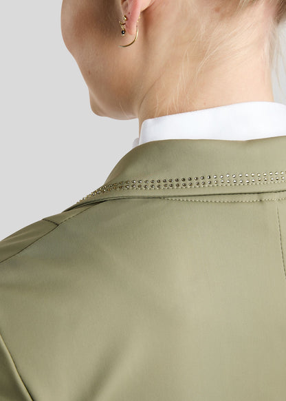 MoEve Softshell Americana de Concurso detalles Golden Quartz - Dusty Green