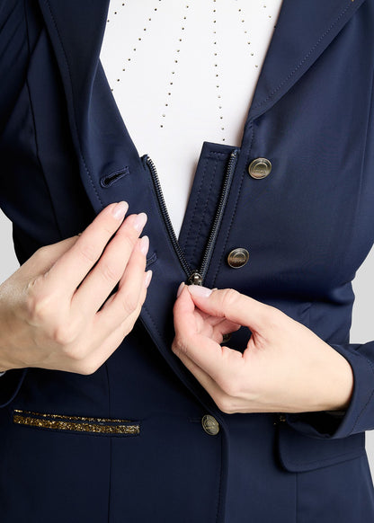 MoEve Softshell Americana de Concurso detalles Golden Quartz - Navy