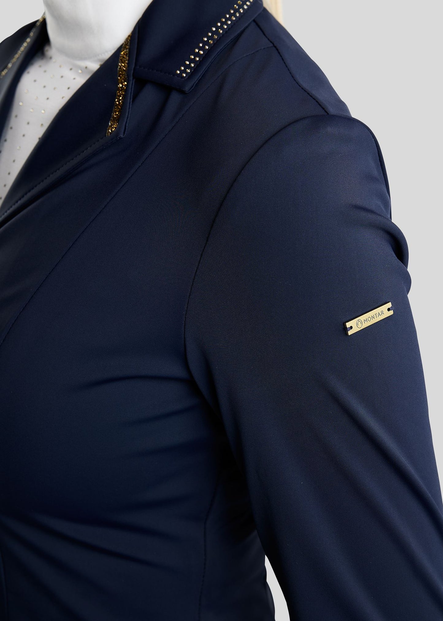 MoEve Softshell Americana de Concurso detalles Golden Quartz - Navy