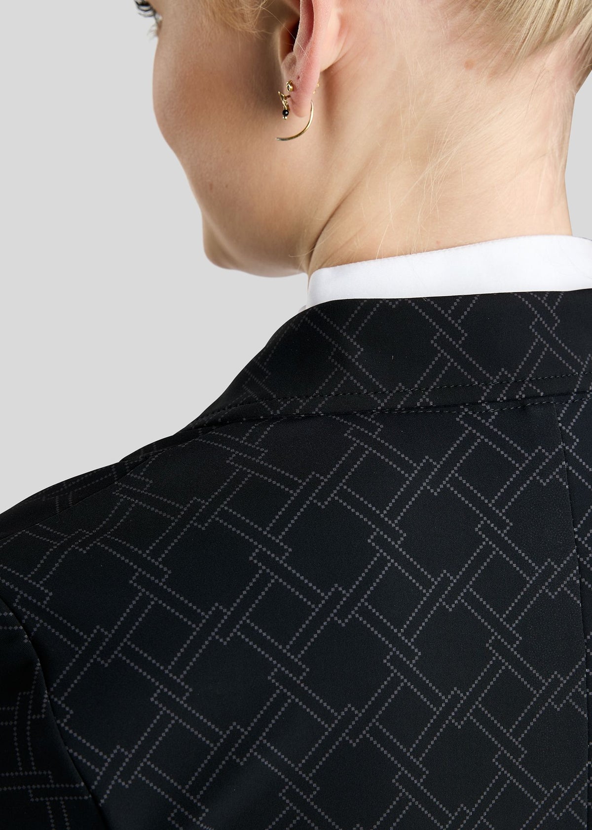 MoLeia  Americana Softshell de Concurso Montar Lumber Check - Negro