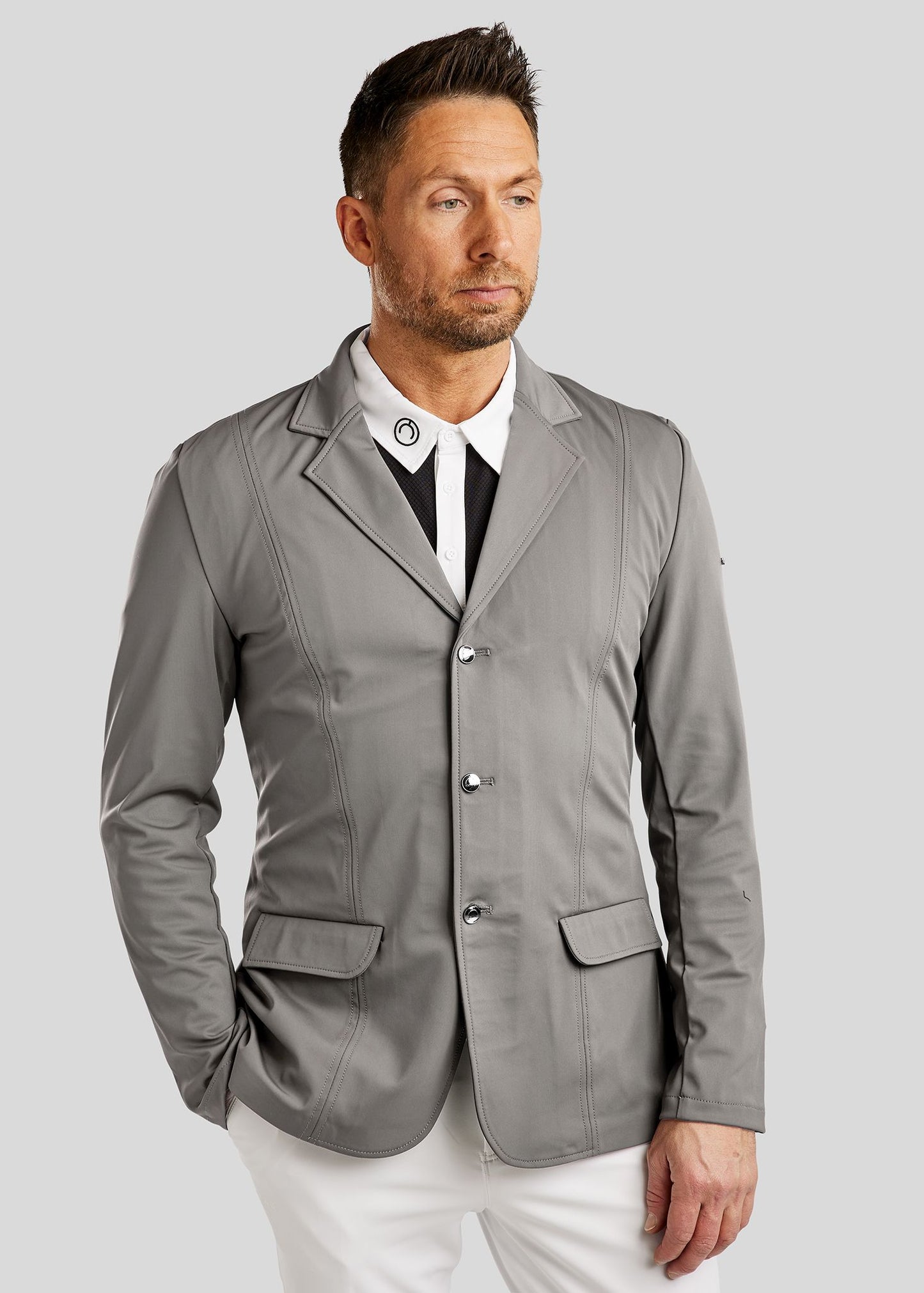 MoJoe americana de concurso con detailes Gun metal - Gris