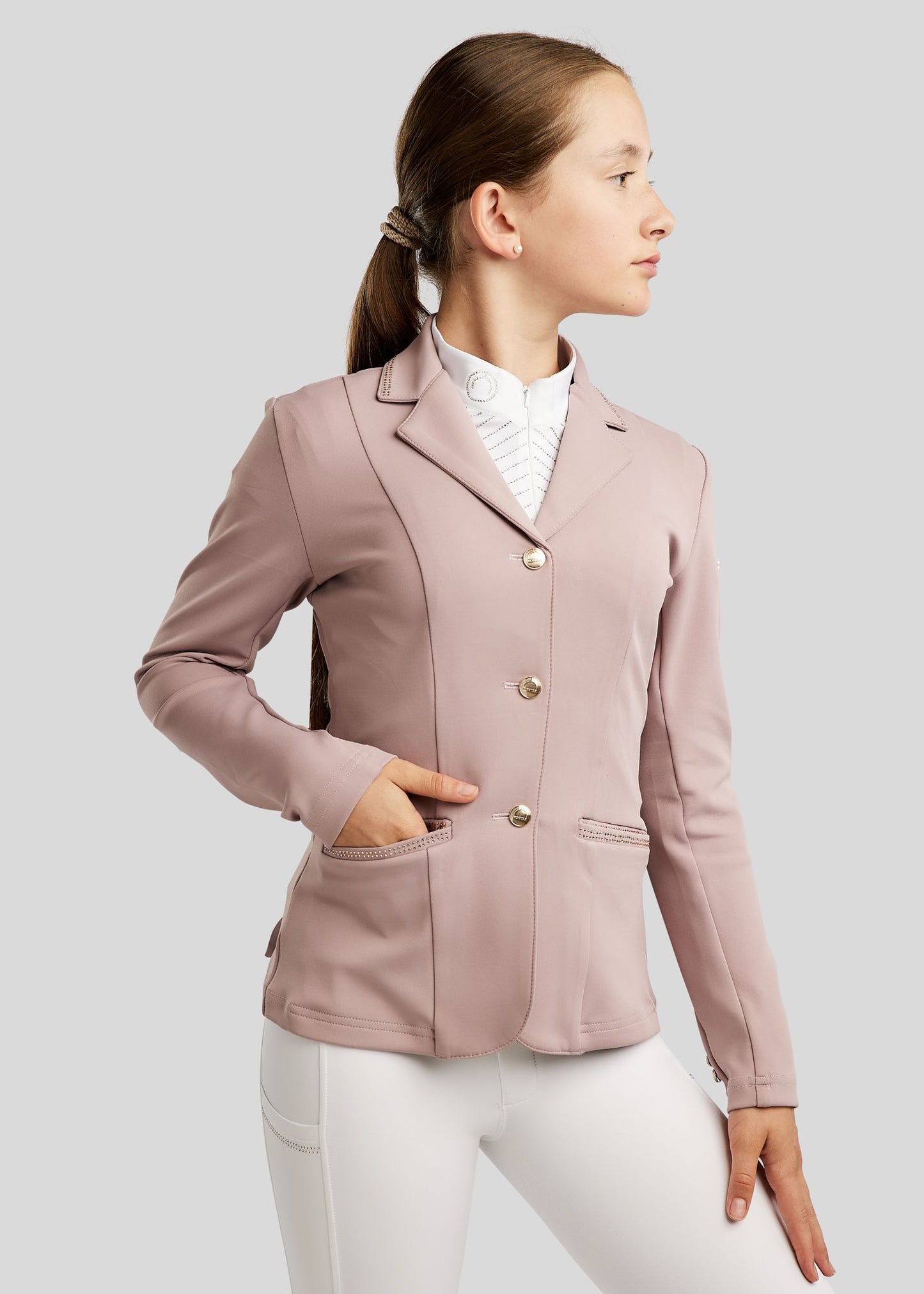 MoEverlisa Junior americana concurso con Champagne Crystals - Blush