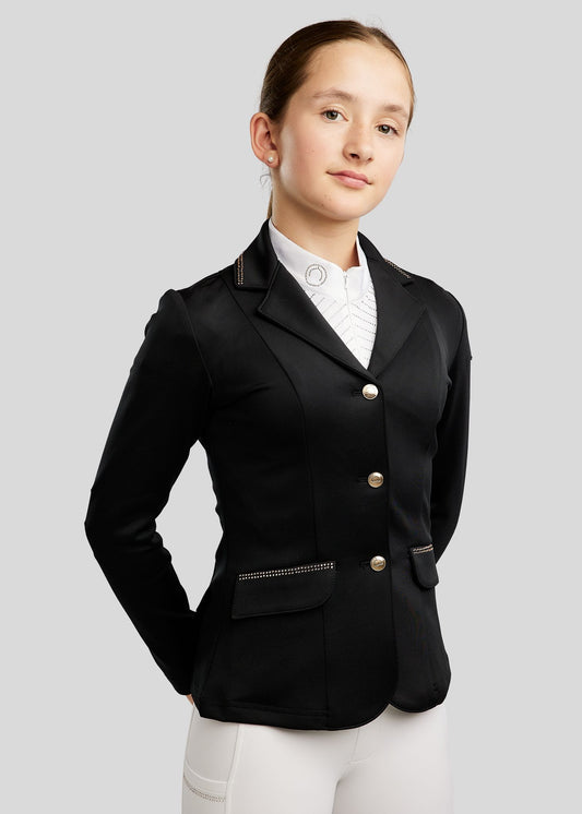 MoEverlisa Junior americana concurso con Champagne Crystals - Negro