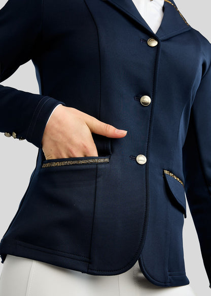 MoEve Junior Softshell Americana de Concurso detalles Golden Quartz - Navy