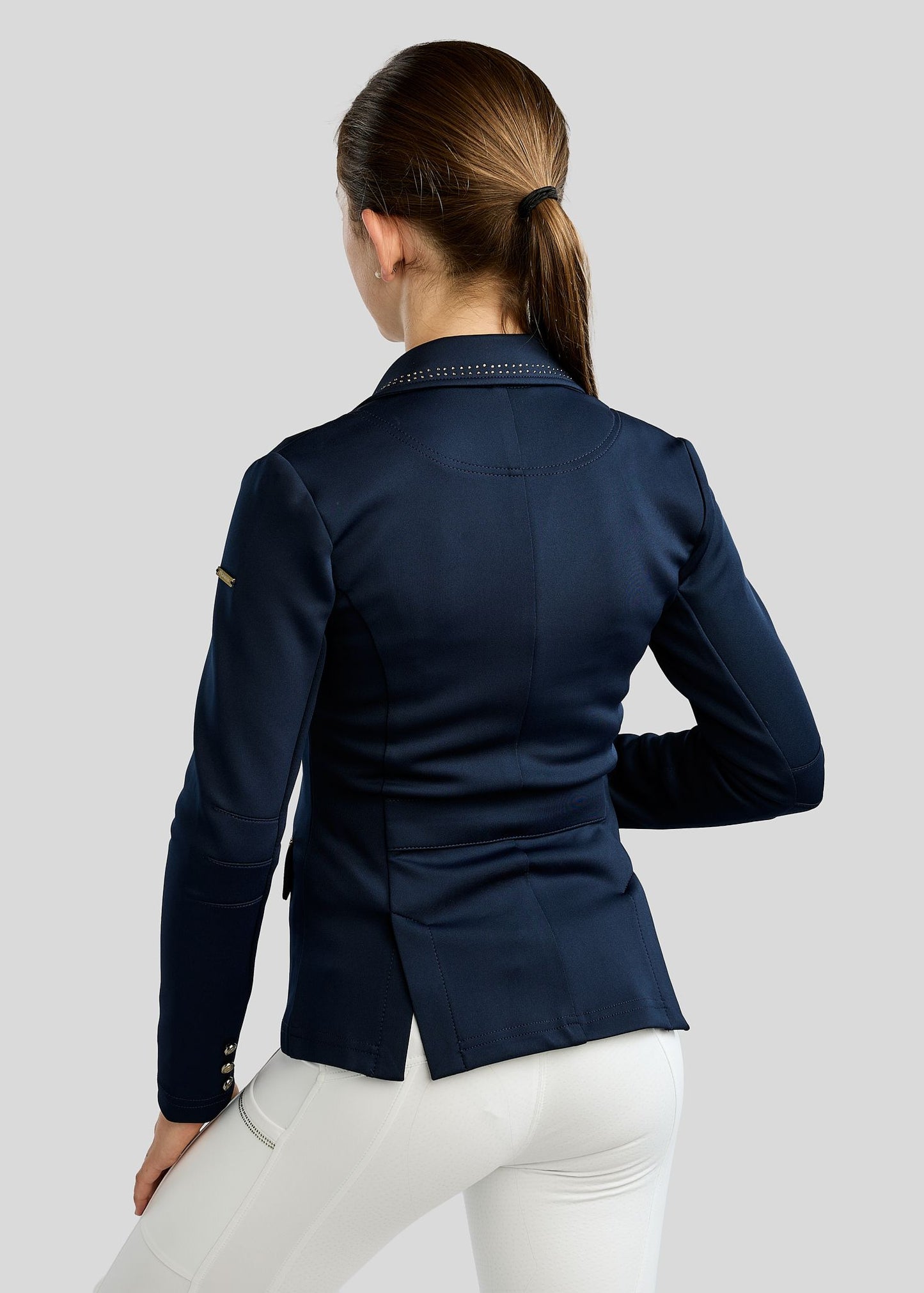 MoEve Junior Softshell Americana de Concurso detalles Golden Quartz - Navy