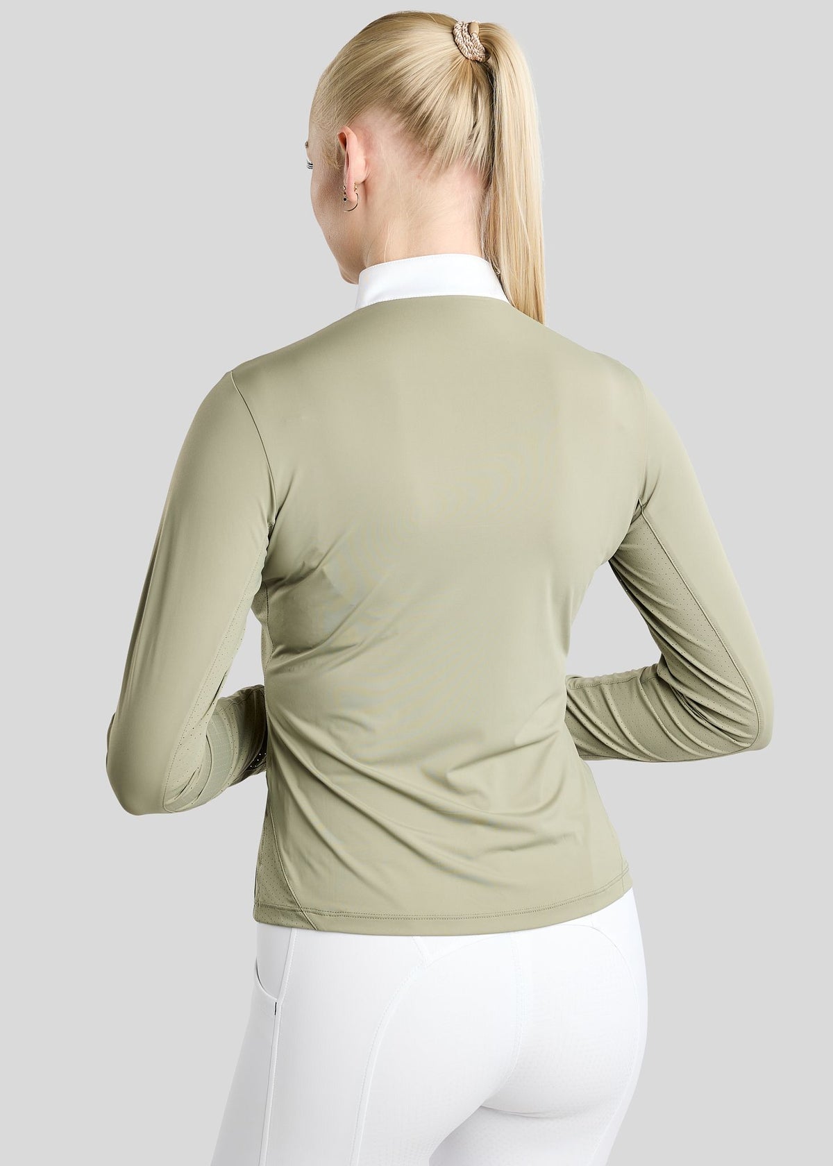 MoZida REFINED Polo Concurso manga larga  - Dusty Green
