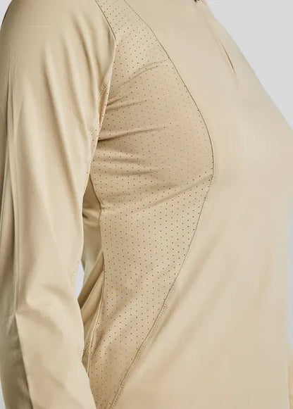 MoZida Polo concurso con Lasercut y Gun Metal Crystals - Warm Light Grey