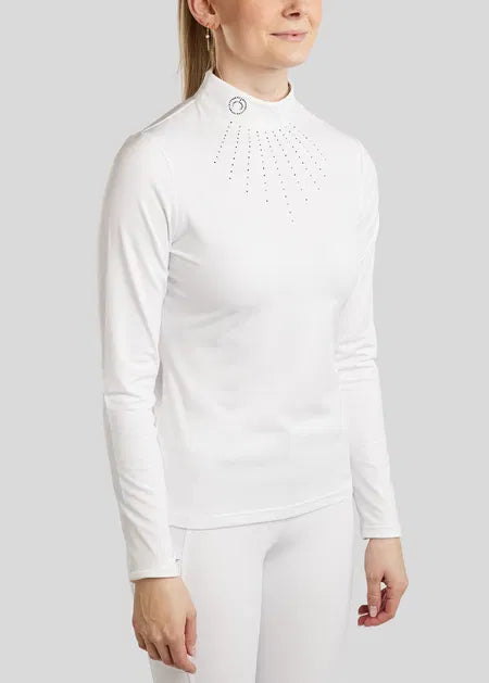 MoEmilia Mixed Gray Toned Crystals LS Comp.shirt Black Peony