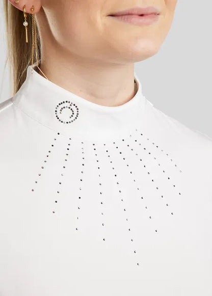 MoEmilia Mixed Gray Toned Crystals LS Comp.shirt Black Peony