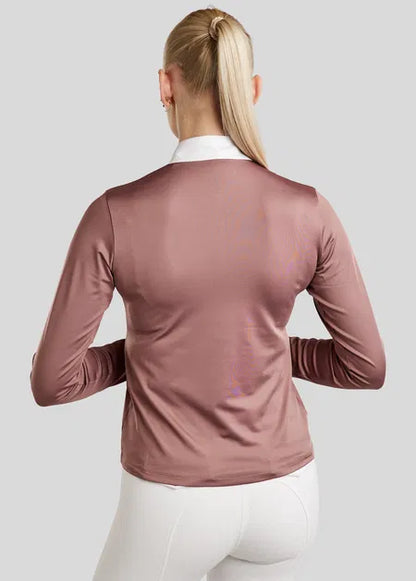 MoMarlie polo concurso manga larga con cinta caviar - Dusty Rose