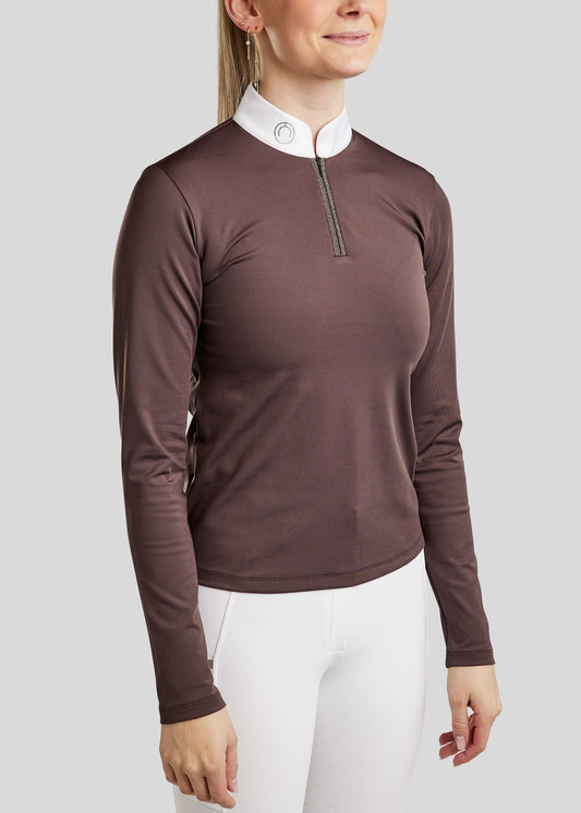 MoMarlie polo concurso manga larga con cinta caviar - Black Peony