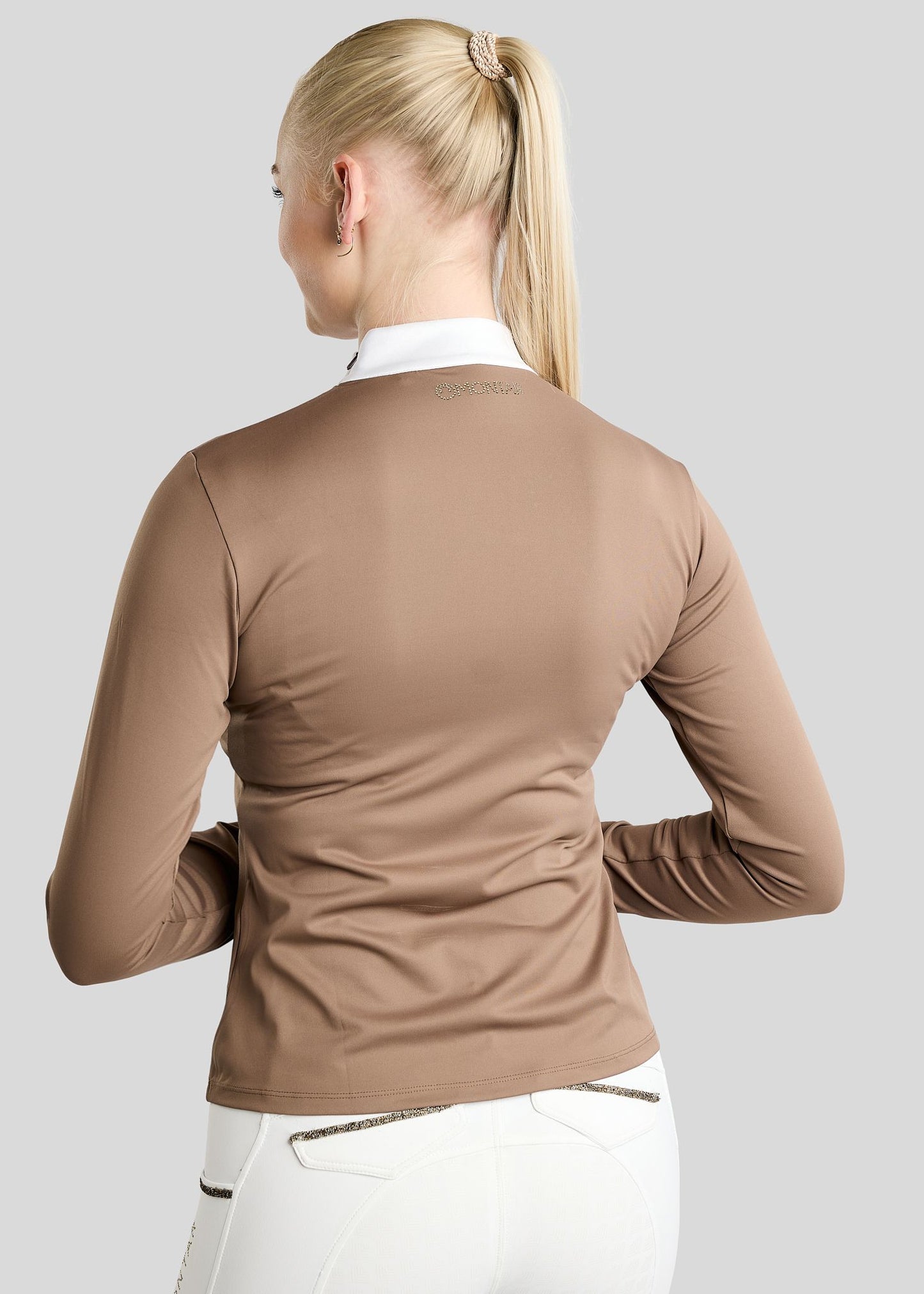 MoEve Polo concurso  manga larga - Nougat Brown