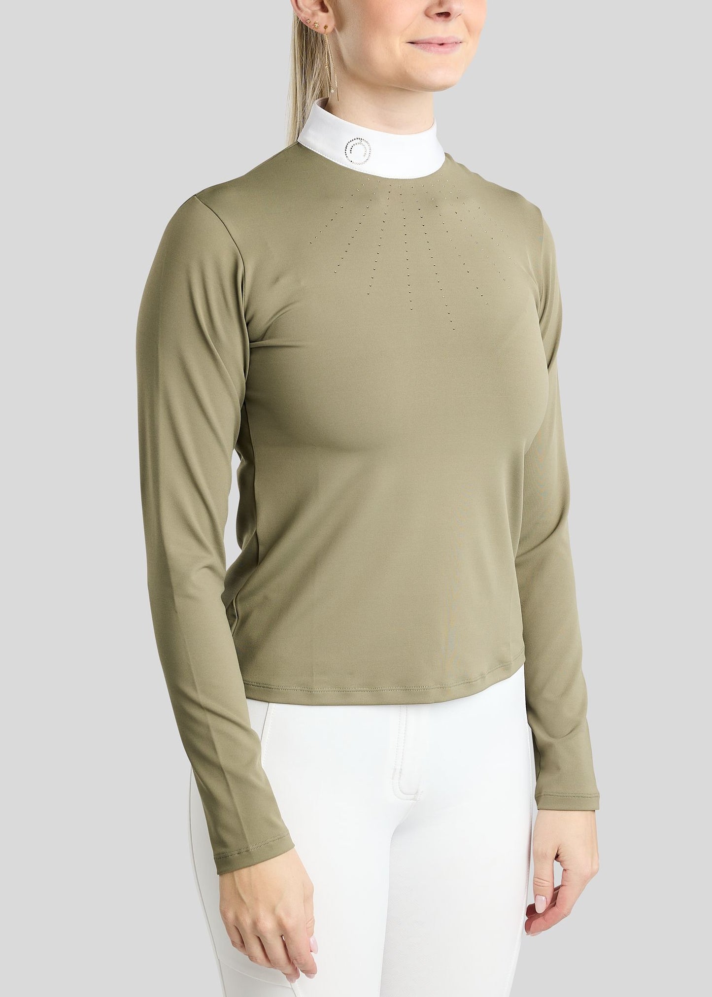 MoEve Polo concurso  manga larga - Dusty Green
