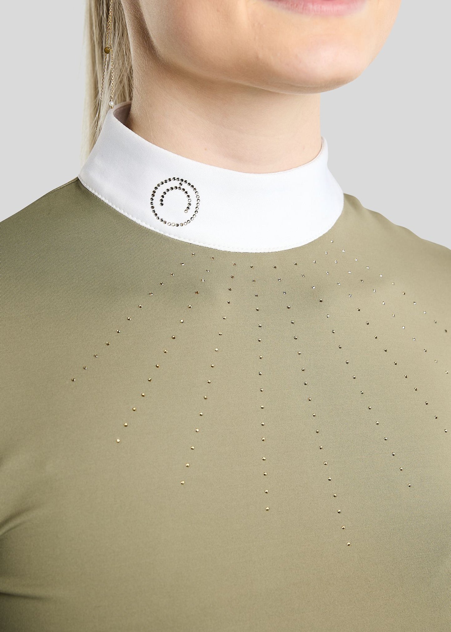 MoEve Polo concurso  manga larga - Dusty Green