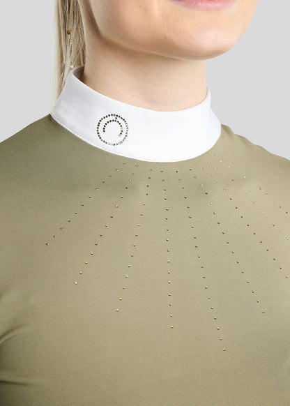 MoEve Polo concurso  manga larga - Dusty Green
