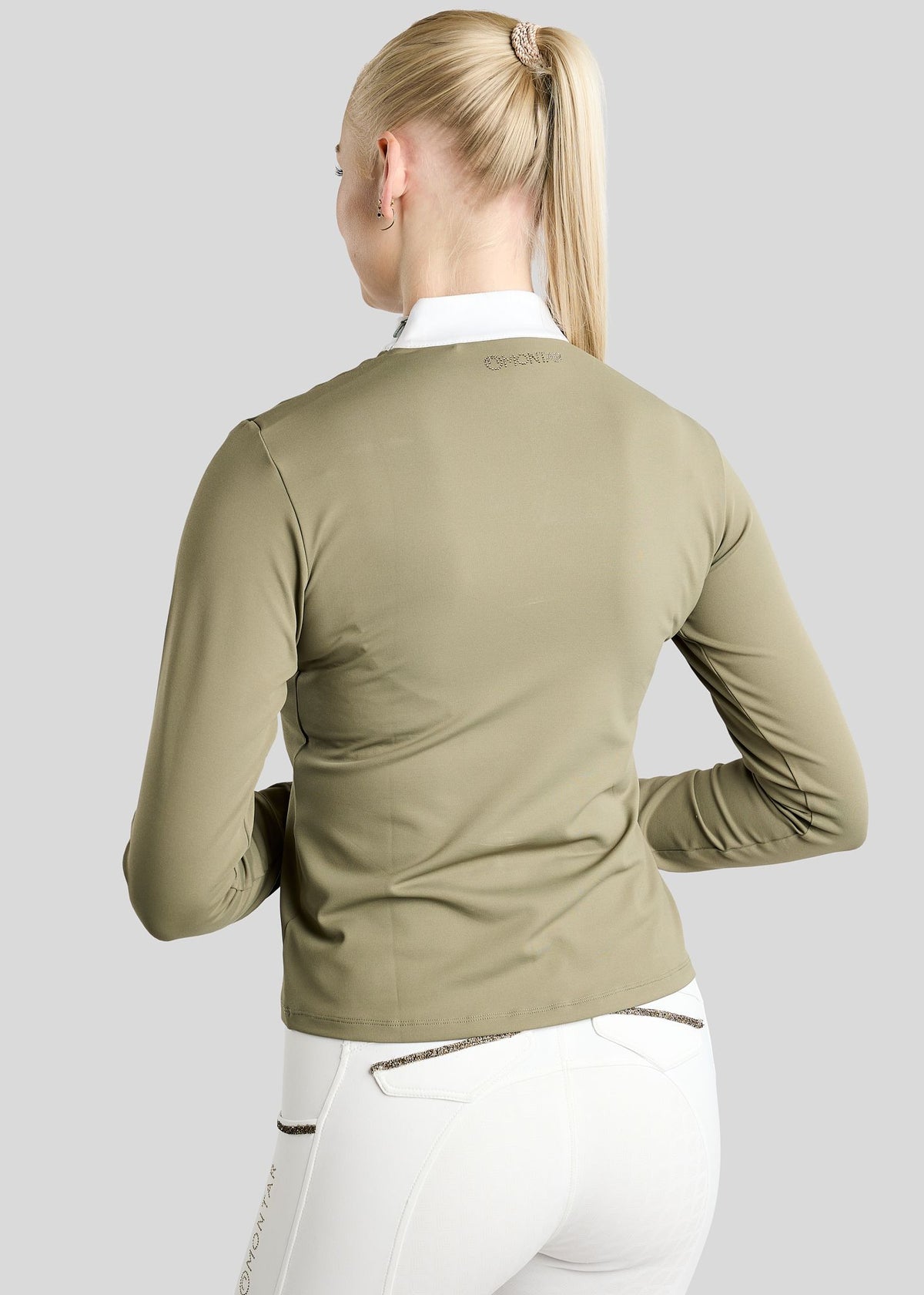 MoEve Polo concurso  manga larga - Dusty Green