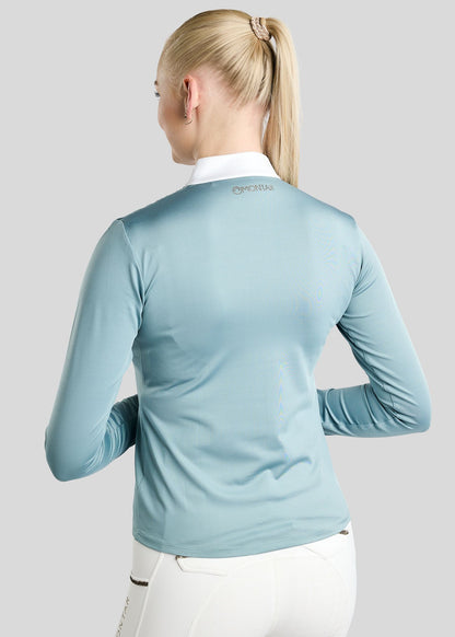 MoEve Polo concurso  manga larga - Smooky Blue