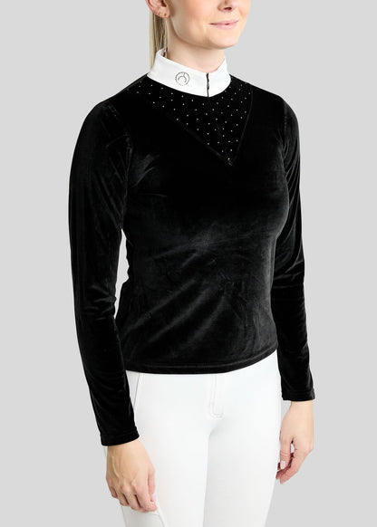 MoValerie Polo de Concurso Montar - Velvet con Cristales Golden Quartz