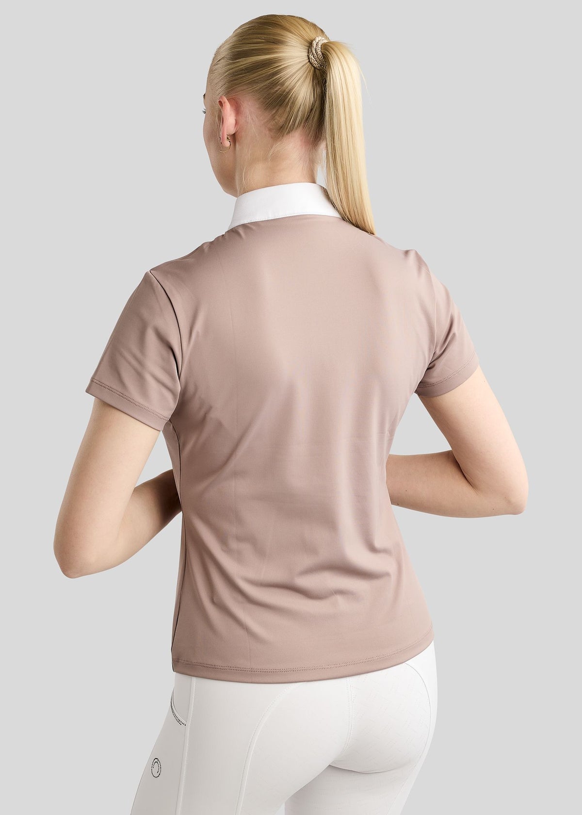 MoMaddy polo concurso manga corta con detalles Gun Metal - Pearl Grey