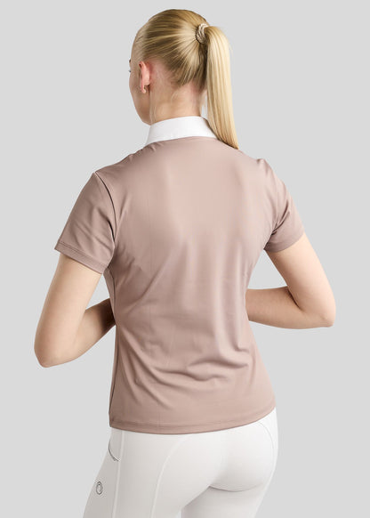 MoMaddy polo concurso manga corta con detalles Gun Metal - Pearl Grey