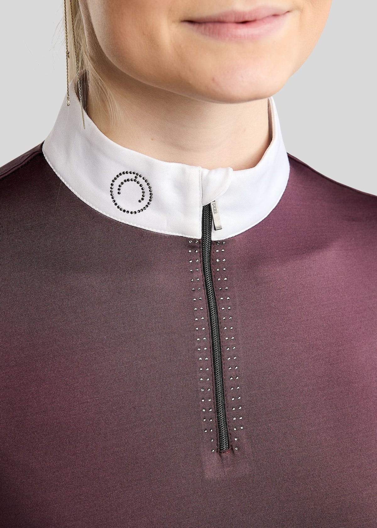 MoMaddy polo concurso manga corta con detalles Gun Metal - Fig