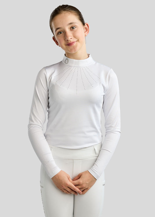MoEve Junior Polo Comp Golden Quartz - Blanco