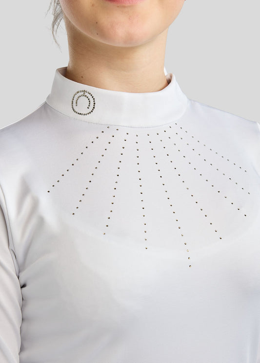 MoEve Junior Polo Comp Golden Quartz - Blanco