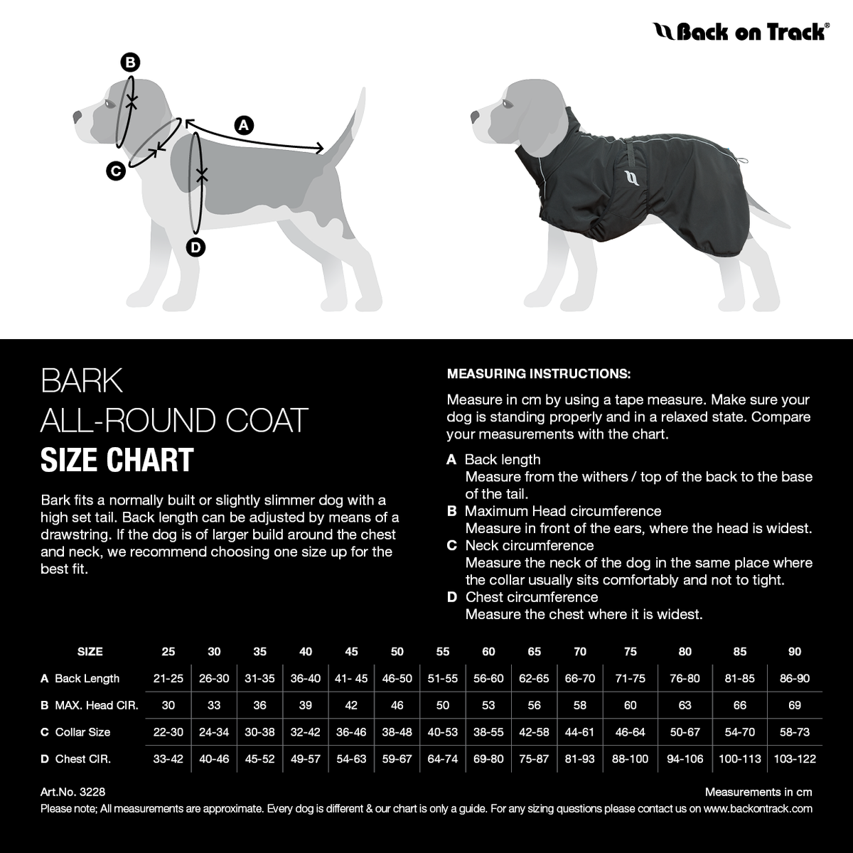 TRAKK 2.0 Chaleco Protector para Perros Back on Track Cordura® e Iontex®