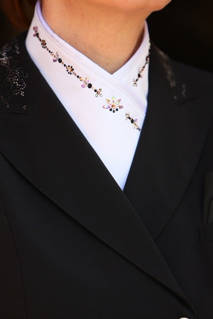 Plastronique Evento - Black & Silver crystals