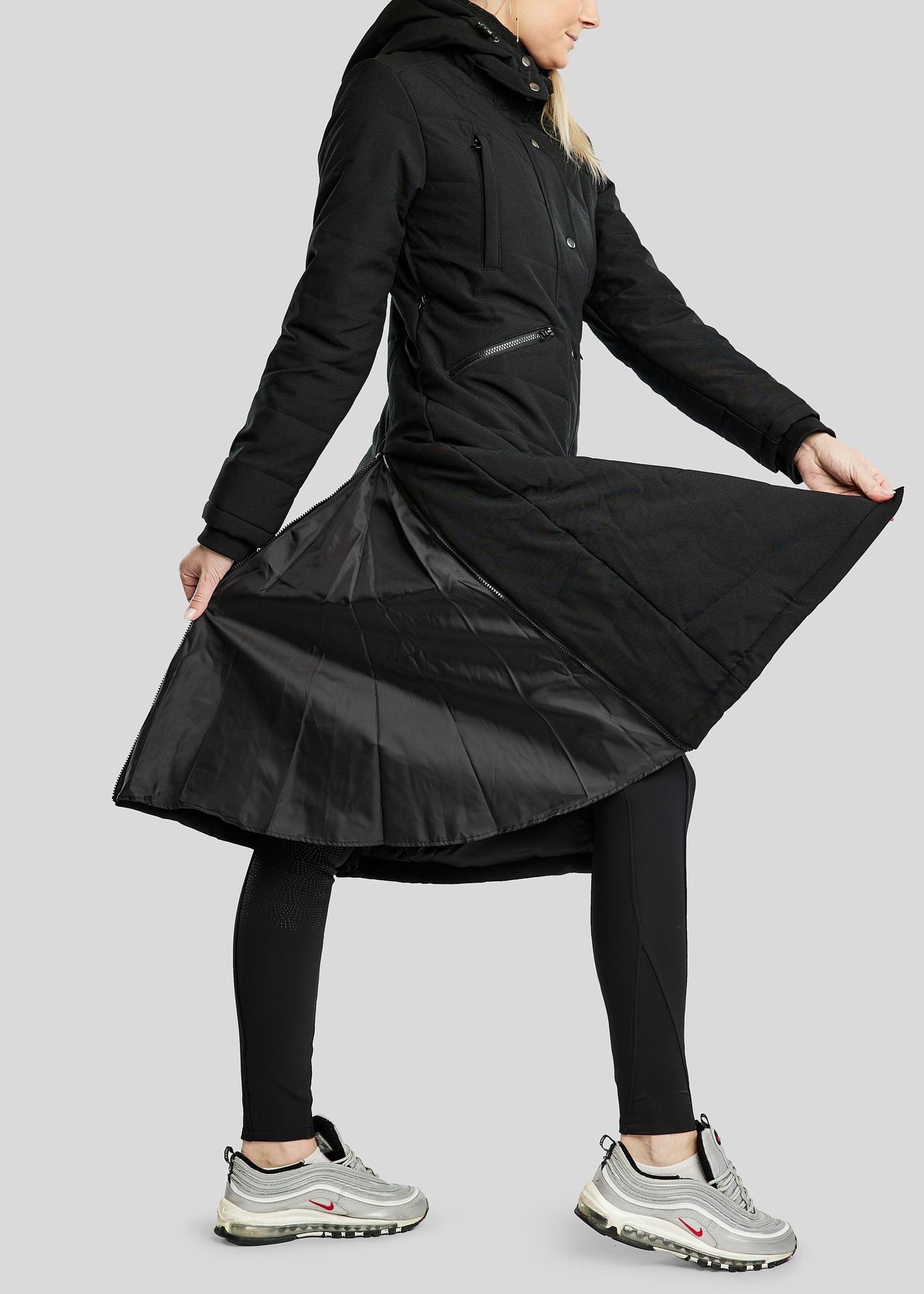 Dicte Chaqueta Larga técnica - Negro