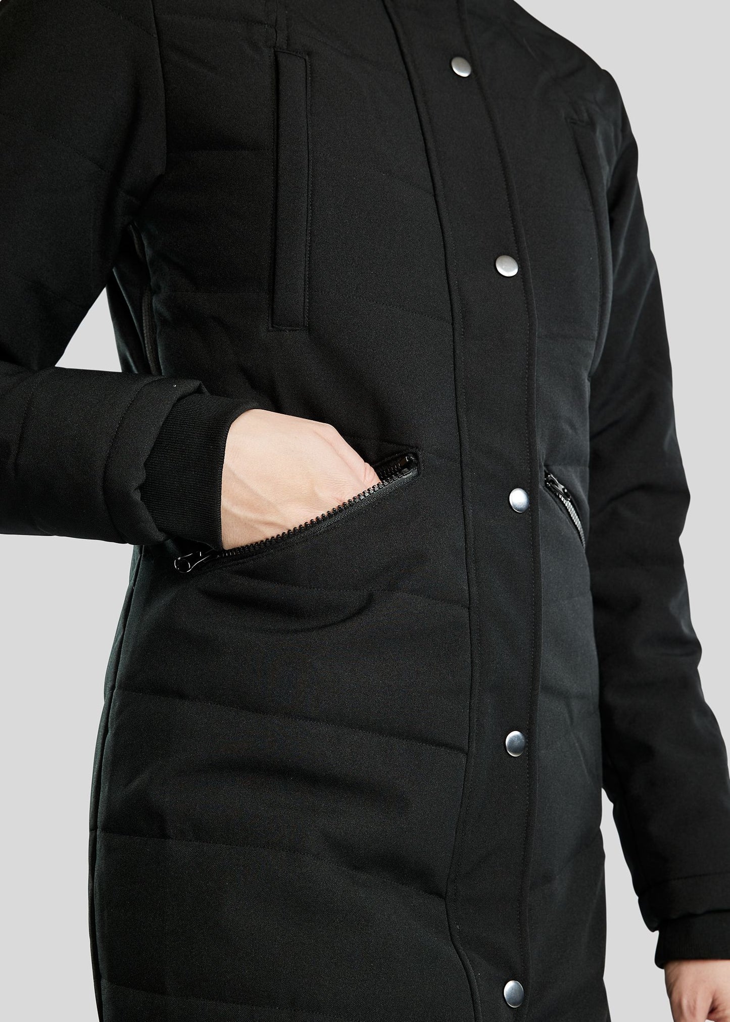 Dicte Chaqueta Larga técnica - Negro