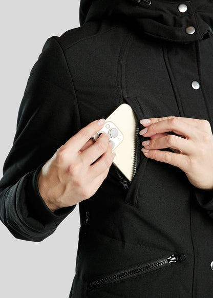 Dicte Chaqueta Larga técnica - Negro