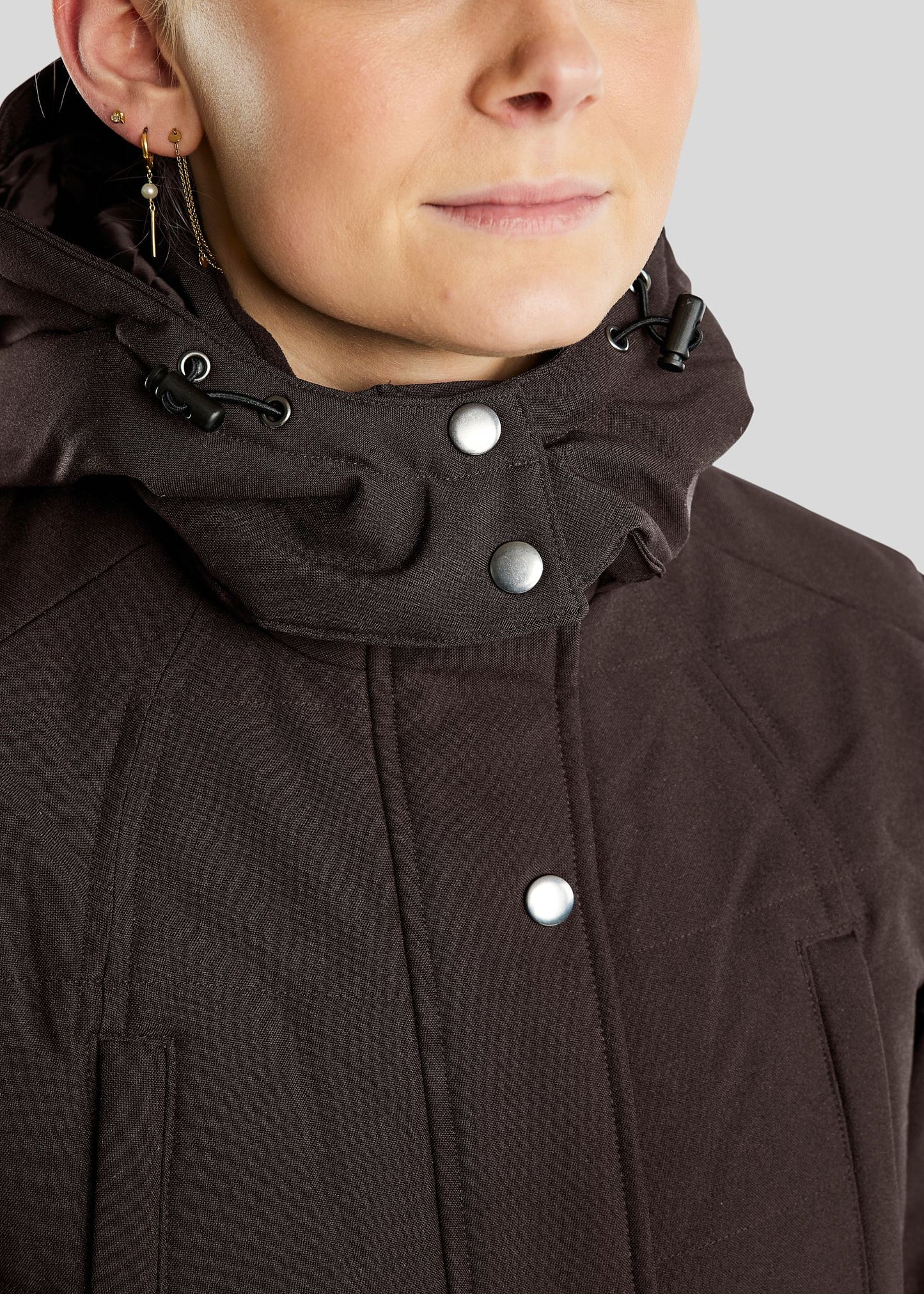 Dicte Chaqueta Larga técnica - Marrón