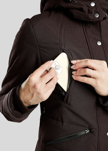 Dicte Chaqueta Larga técnica - Marrón