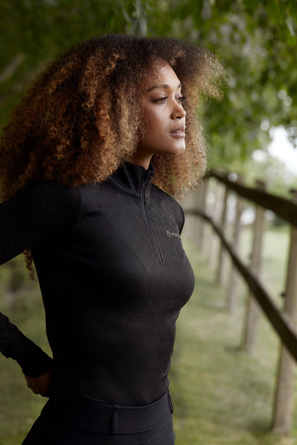 MoCilia Polo Jacquard REFINED -  Negro