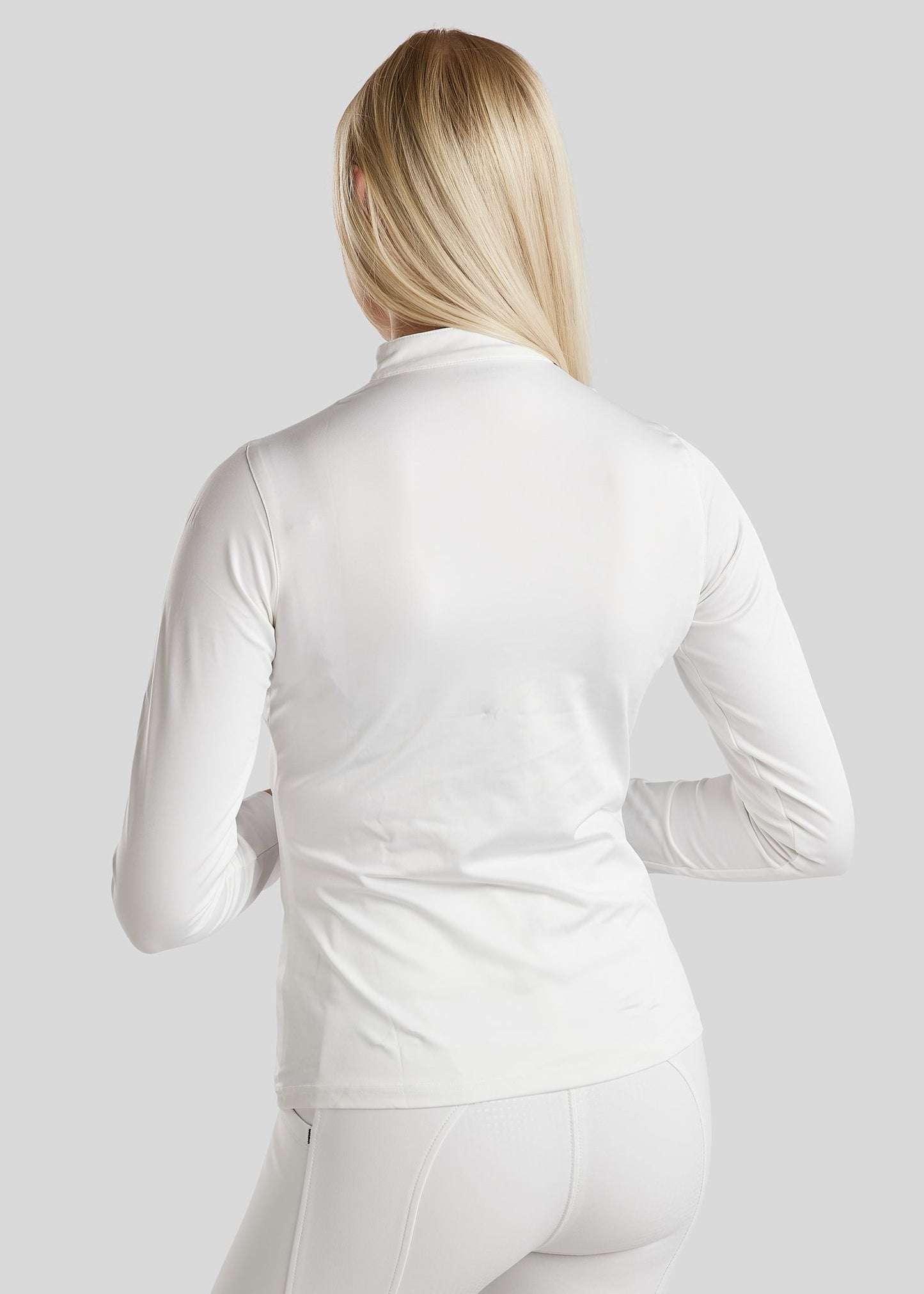 Everly Mon-Tech Rosegold polo manga larga - Blanco