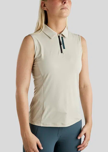 MoStella polo sin mangas con Mesh - Light Silver Grey