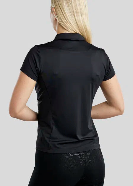 MoStella polo con Mesh Panels - Negro