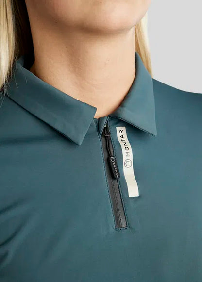 MoStella polo con Mesh Panels - Dark Slate